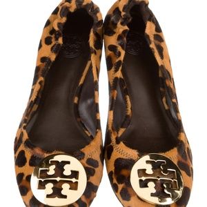 TORY BURCH Pony Hair Round-Toe Flats